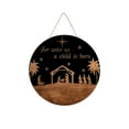 thumbnail image 6 of Dmlowu Christmas Tree Decorations Nativity Scene Ornaments, Wooden Christian Christmas Nativity Ornaments for Holiday Party Christmas Decorations, 11.8" Xmas Religious Christmas 3D Hanging ​Ornaments, 6 of 6