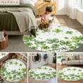 thumbnail image 6 of St. Patrick's Day Washable Area Rug&nbsp;4 ft Watercolor Falling Green Lucky Shamrocks Plant Soft Round&nbsp;Rugs for Living Room, Non Slip Carpet for Bedroom&nbsp;Entryway Dining Room, 6 of 9