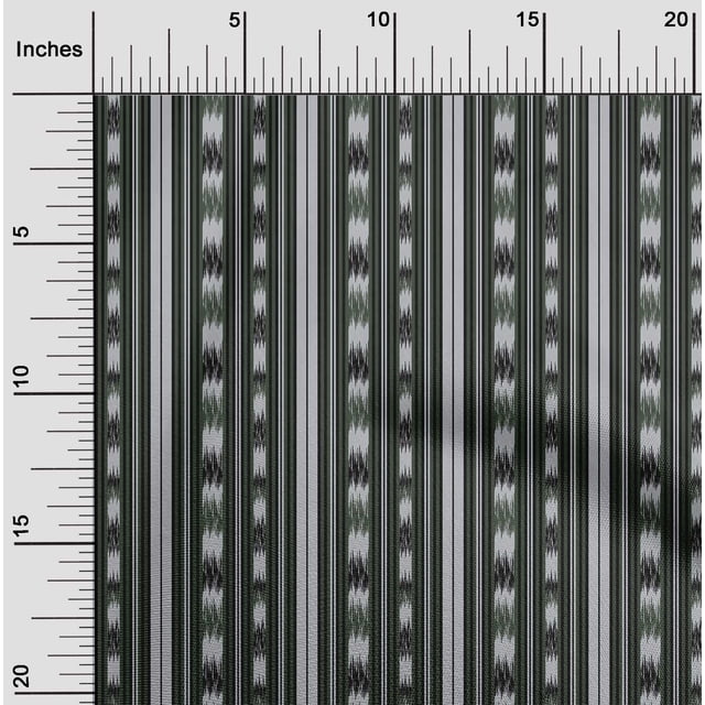 oneOone Tissu Georgette Viscose Rayé Ikat Imprimé Tissu au Mètre 42 Pouces de Large