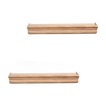 Floating Shelves 18in Wall Mounted Wood Shelves For Bathroom Bedroom Living Room Kitchen Hanging Shelf For Books/Storage/Decor With Invisible Bracket