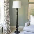 thumbnail image 5 of Decor Therapy Benjamin Traditional Resin Floor Lamp, 150 W, 19" x 19" x 59"- Satin Black, 5 of 6