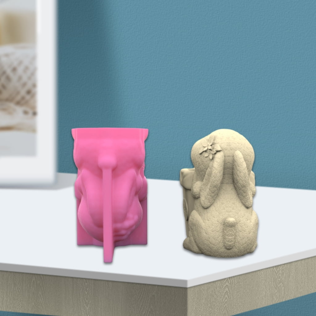 Flower Silicone Pen Holder Epoxy Resin Mold Planter Making Tool for