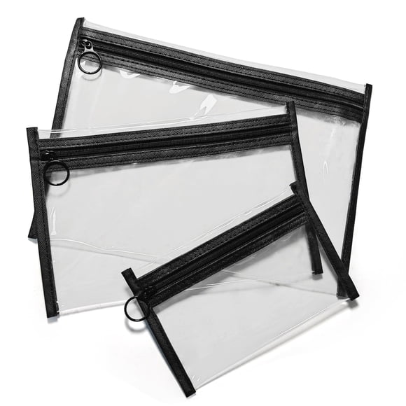 Set de bolsas de maquillaje Leevanoo Clear con 3 bolsas para viajes