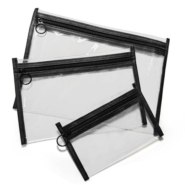 Set de bolsas de maquillaje Leevanoo Clear con 3 bolsas para viajes