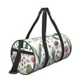 thumbnail image 3 of Xecao Frog and Forest Plants print Round Travel Duffel Bag is a foldable gym bag with an inner pocket, perfect for travel sports, 3 of 8