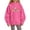 Pink, variant on KAUOD Unisex Kids Preschool Hoodie Boys Girls Hooded Pullover Sweatshirt Soft Fleece Lined Sweater Colorful Letter Aesthetic Outfit