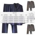 thumbnail image 3 of Women's Modal Pajama Set Button Down Sleepwear Long Sleeve Top and Pants Lace Collar Petite 2025 Fall Outfits, 3 of 3