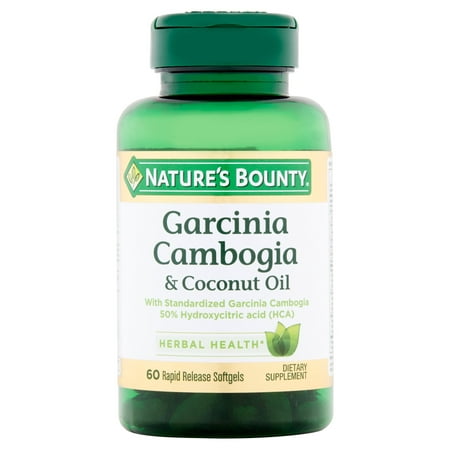 Nature's Bounty Garcinia Cambogia & Coconut Oil Rapid Release Softgels, 60 (Best Garcinia Cambogia Product Reviews)