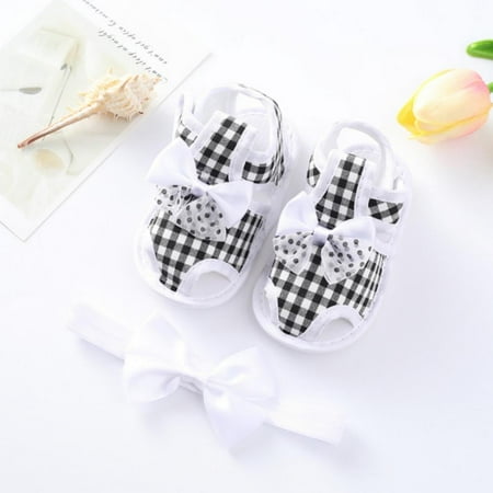 

Baby Girl Sandals & Headbands Set Cute Flower Baby Sandals