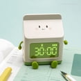 thumbnail image 4 of Multi-functional LED Milk Carton Alarm Clock, LED Digital Display Time/date, for Bedroom Cute Desktop Clock Home Decoration, 4 of 7