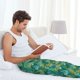 thumbnail image 5 of Balery Jungle Leopard Pantalones de pijama para hombre, pijama ultraligero, pantalón de descanso-3X-Large, 5 of 6