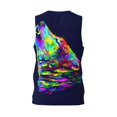 thumbnail image 2 of Rocae Howling Wolf for Men's Basketball Jersey Lightweight and Breathable Athletic Tank Top,Quick-Drying Sports Jersey Small, 2 of 9