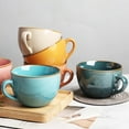 thumbnail image 5 of Large soup cups with handle large ceramic coffee cup jumbo cup Tletseagh, 5 of 6