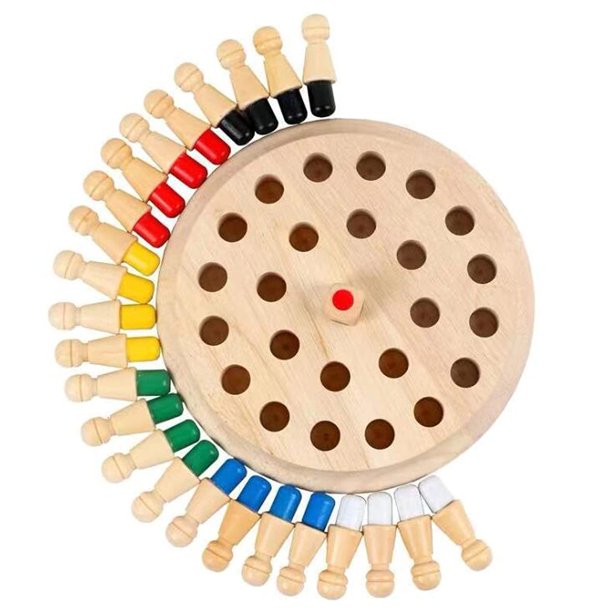 Juego de ajedrez con memoria, material Montessori para niños