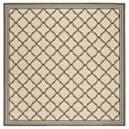 thumbnail image 2 of Safavieh Linden Danny Geometric Indoor/Outdoor Area Rug, Creme/Black, 6'7" x 6'7" Square, 2 of 8