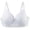 White, variant on Ohufall Women's Plus Size Lace Bra Underwire Lifting Lightweight Bra Solid Color Push Up Underwear