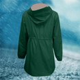 thumbnail image 4 of MKLEKYY Veste Dorée pour Femmes Veste Coupe-Vent à Fermeture Éclair pour Activités Extérieures Manteau Coupe-Vent Randonnée & Randonnée Veste de Sport Mi-Longue, 4 of 8