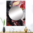 thumbnail image 1 of Designart "Infused Marble in Red and Black" Abstract Marble Mirror Wall Decor - Modern Red Abstract Large Mirror For Wall Art Decor - 40" x 30" Inch, 1 of 5