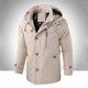 thumbnail image 1 of Ceisia Men's Casual Jacket Hooded Long Sleeve Regular Fit with Button with Pockets Gift, 1 of 6