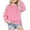 Peach Pink, variant on Arshiner Girls Crewneck Sweatshirt Long Sleeve Pullover Tops Drop Shoulder Sweatshirts Side Split Preppy Clothes For Girls 10-12 Navy Blue Crewneck Sweatshirt