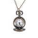 thumbnail image 2 of Fashion Vintage Retro Bronze quartz watch pocket Chain pendant necklace (lotus), 2 of 5