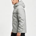thumbnail image 5 of Zynoxe Mens Rain Jackets Outdoor Lightweight Waterproof Drawstring Hood Long Sleeve Rain Coat with Pockets Casual Windbreaker for Hiking Travel Gray L, 5 of 5