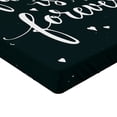 thumbnail image 2 of Ambesonne Black and White Fitted Sheet, Family Forever, Queen Size, Black and White, 2 of 3