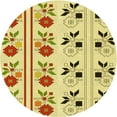 thumbnail image 1 of Ahgly Company Indoor Round Patterned Dark Golden Rod Brown Area Rugs, 6' Round, 1 of 6