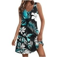 thumbnail image 1 of Staron Robes pour Femmes Été Liquidation à Moins de 10 $ Ample Cache-Maillot Sans Manches Col en V Décontracté Printemps Plage Vacances Robe d'Été avec Poche, 1 of 7