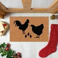 thumbnail image 4 of Front Doormat Indoor Door Mat with Heavy Duty Backing Front Door Mat Outdoor Entrance Funny Chicken Door Mats Slip Dirty Door Rug Outdoor Entrance Porch Mat Rubber Bottom Mats for Floor 16x24IN, 4 of 6