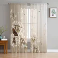 thumbnail image 2 of Dandelion Butterfly Flower Plant Tulle Sheer Curtains for Living Room ration Window Curtain for Bedroom Voile Organza Drapes, 2 of 7