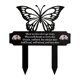 thumbnail image 1 of Marcador de tumba conmemorativo, estaca de jardín de mariposas, entierro, resistente a intemperie, decoración de cementerio, placa, letrero para Negro, 1 of 8