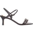 thumbnail image 4 of Womens Nina Noga Kitten Heel Sandals, Black Luster Satin, 4 of 6