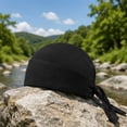 thumbnail image 3 of BELTNOV Men's Outdoor Sun Protection Bandana Hat with Breathable Mesh Sweat-Wicking, 100% Polyester, Full Head Coverage Black, 3 of 5