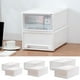 thumbnail image 1 of Organizador de cajones de almacenamiento de sobremesa | Caja de almacenamiento apilable de plástico transparente con asa antideslizante | Organizador versátil de lencería y cosméticos de papelería, 1 of 6
