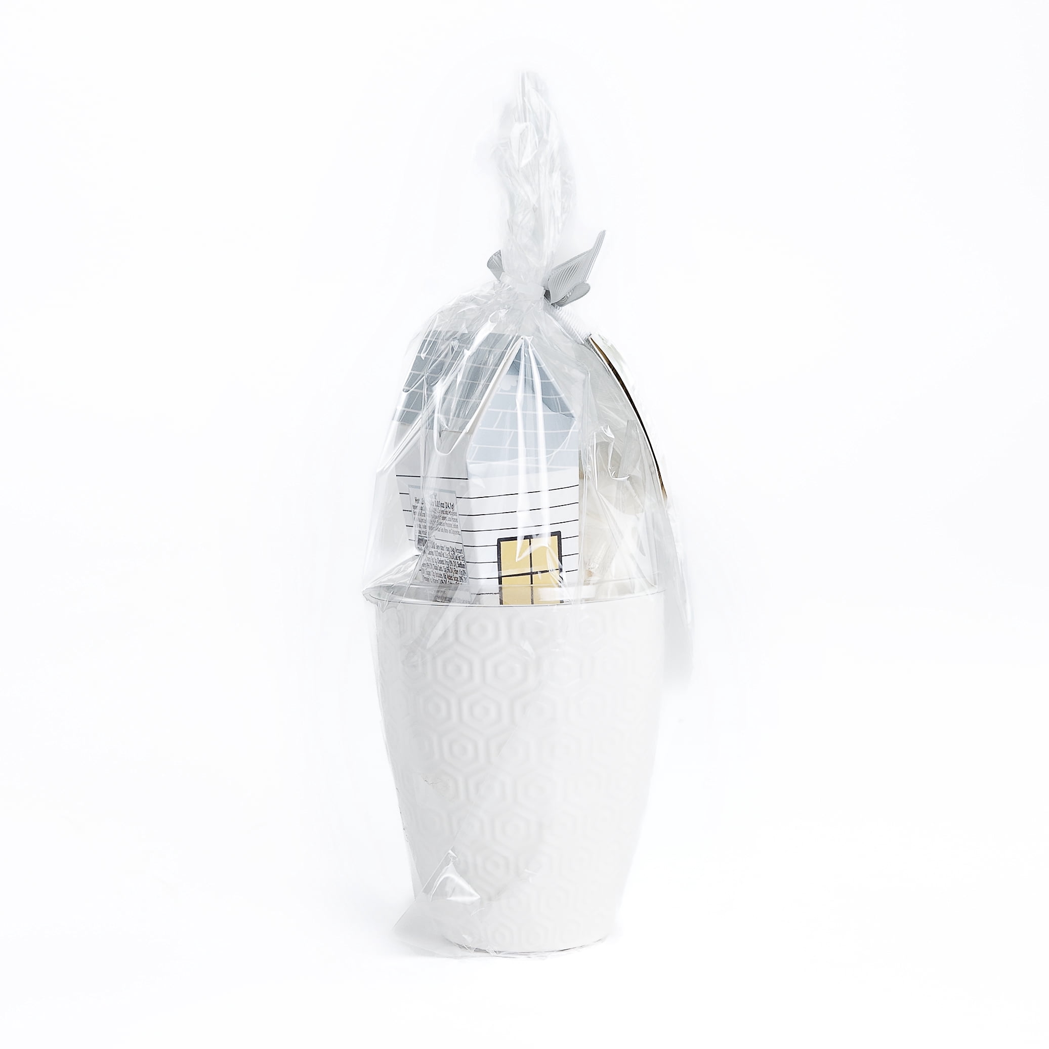 SCM Designs White Textured Mug Gift with Nestle Cocoa and Mini Marshmallows