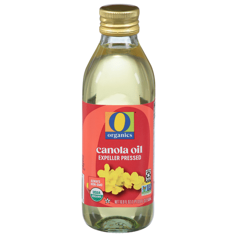 O O Organic Expeller Pressed Canola Oil USDA Certified Organic Non-GMO 16.9 fl oz