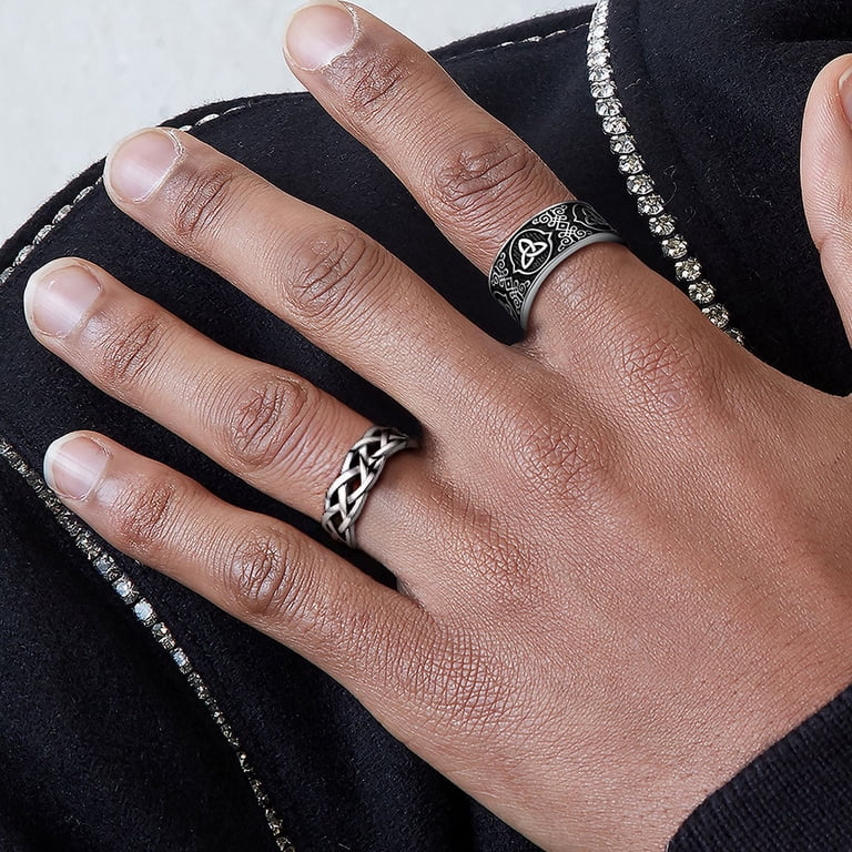 ChainsProMax Knot Friendship Rings Size 14 Stainless Steel Irish