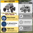 thumbnail image 3 of Officially Licensed Chevrolet 4WD 24V Ride ons, Joyracer Electric Car for Kids with Remote Control, Bluetooth, USB, LED Lights, Gray, 3 of 16