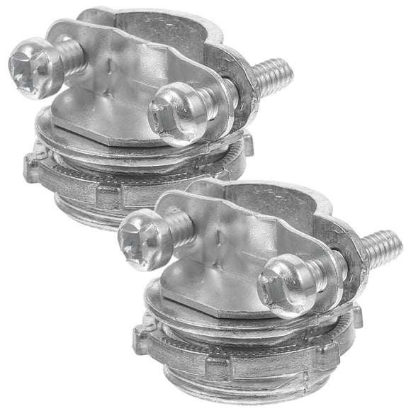 EIGTHTAIL 2pcs Wire Clamp 1/2 Inch Clamp Type Cable Connector Metal Conduit Cable Clamp
