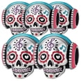 thumbnail image 1 of Charm metálico dj estilo festivo SkullDj01 5Pzas Plata S925 Chapa Separador Fijo Cráneo Dj Plata/Multicolor Caja Negra 4, 1 of 1