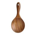 thumbnail image 1 of Espátula de madera maciza con barniz de teca, para cocinar, saltear, sopa, cuchara de madera, juego de espátula de madera, 1 of 5