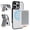 White, variant on Premium PU Leather Wallet Case for iPhone 16 Pro, Detachable Magnetic Carbon Fiber RFID Blocking Card Holder, Adjustable Kickstand, 2-in-1 Protective Cover for iPhone 16 Pro, White