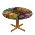 thumbnail image 3 of Orinice Eggs Circles Annabel Kidston Round Table Cover Stain Resistant Washable Indoor Outdoor Kitchen Dining Wedding Parties Tablecloth 100% Polyester Fiber 42-46, 3 of 8