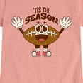 thumbnail image 3 of Instant Message - Tis The Season Football - Toddler & Youth Girls Short Sleeve Graphic T-Shirt, 3 of 6