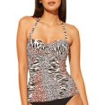 thumbnail image 1 of Bleu Rod Beattie Womens Like It Hot Bandeau Tankini Top 12 Multi animal, 1 of 2