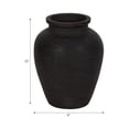 thumbnail image 4 of Decorative Terracotta Vase for Living Room Decor - Stylish Home Decor Accent for Bedroom, Office Spaces, or Table Centerpiece - Casual Flower Vase for Hallway Styling or House Decor - 11", Black, 4 of 11
