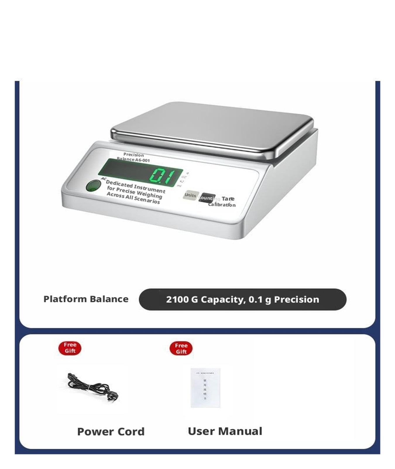 High-Precision Electronic Balance Scale for Jewelry and Lab Use (0.1g)