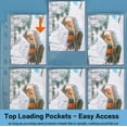 thumbnail image 4 of Pockets Double-Sided Trading Card Pages Sleeves 9-Pocket Clear Plastic Game Card Protectors for Fit 3 Ring Binder, 4 of 10