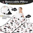 thumbnail image 3 of Cow and Spot White Pattern Teens Toddler Nap Mat with Pillow, Sleeping Mat Bag for Preschool Daycare 59"x22", 3 of 6